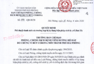 Phê duyệt danh sách các trường hợp áp dụng biện pháp cách ly y tế đợt 25