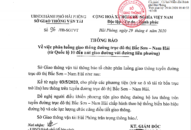 Phân luồng giao thông đường trục đô thị Bắc Sơn – Nam Hải