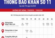 Bộ Y tế thông báo khẩn số 11 về hành trình của bệnh nhân số 183