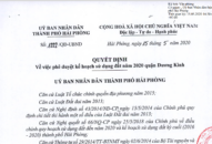 Quyết định phê duyệt kế hoạch sử dụng đất năm 2020 của quận Dương Kinh