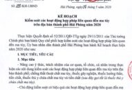 Thực hiện kiểm soát các hoạt động hợp pháp liên quan đến ma tuý