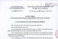 Quyết định phê duyệt kế hoạch sử dụng đất năm 2020 của huyện An Dương