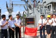 Gắn biển công trình nâng công suất điện Trạm biến áp 110KV Cát Bi
