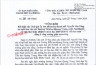 Thông báo kết luận của Chủ tịch UBND thành phố tại buổi làm việc với Trường Tiểu học Quang Trung, quận Ngô Quyền