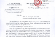 Hải Phòng chỉ đạo thực hiện các biện pháp hỗ trợ người dân gặp khó khăn do dịch COVID-19