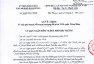 Quyết định phê duyệt kế hoạch sử dụng đất năm 2020 của quận Hồng Bàng