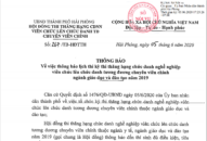Thông báo về lịch thi kỳ thi thặng hạng chức danh nghề nghiệp viên chức lên chức danh tương đương chuyên viên chính ngành giáo dục và đào tạo năm 2019