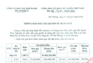 Thông báo đấu giá quyền sử dụng đất khu Khau Da, xã Thủy Sơn, huyện Thủy Nguyên