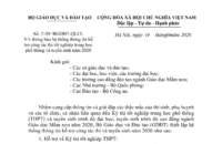 Bộ GD&ĐT: Thông báo hệ thống thông tin hỗ trợ công tác thi tốt nghiệp THPT và tuyển sinh năm 2020