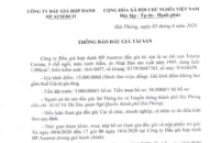 Công ty Đấu giá hợp danh HP.Auserco thông báo đấu giá tài sản