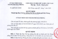 Thành lập Ban Chỉ huy phòng thủ dân sự thành phố