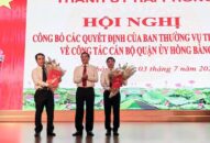 Thường trực Thành ủy công bố các Quyết định Ban Thường vụ Thành ủy về công tác cán bộ Quận ủy Hồng Bàng