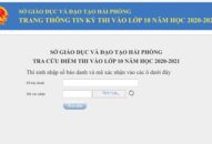 Công bố điểm thi vào lớp 10 THPT công lập năm học 2020-2021