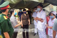 Huyện Tiên Lãng kiểm tra hoạt động các chốt kiểm soát dịch bệnh COVID-19 giáp tỉnh Hải Dương