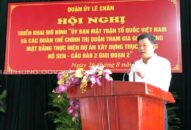 Quận Lê Chân triển khai mô hình “Ủy ban MTTQ Việt Nam và các đoàn thể chính trị quận tham gia GPMB thực hiện Dự án tuyến đường Hồ Sen – cầu Rào 2, giai đoạn 2”