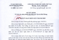 UBND thành phố cho phép thành lập Hiệp hội Vận tải Hải Phòng