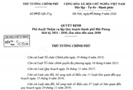 Thủ tướng phê duyệt Nhiệm vụ lập Quy hoạch thành phố Hải Phòng thời kỳ 2021-2030, tầm nhìn đến năm 2050