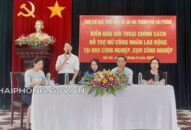 Đối thoại chính sách hỗ trợ nữ công nhân lao động tại khu, cụm công nghiệp trên địa bàn quận Hải An