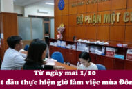 Từ ngày mai 1/10, bắt đầu thực hiện giờ làm việc mùa đông