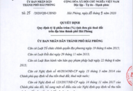 Quy định tỷ lệ phần trăm (%) tính đơn giá thuê đất tại Hải Phòng