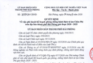 Phê duyệt Kế hoạch phòng chống bệnh Dịch tả lợn Châu Phi trên địa bàn thành phố Hải Phòng giai đoạn 2020-2025