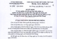 Nghiệm thu kết quả thực hiện nghiệm vụ nghiên cứu khoa học và phát triển công nghệ cấp thành phố