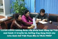 Xử lý nhiều trường hợp truyền bá trái phép Pháp luân công