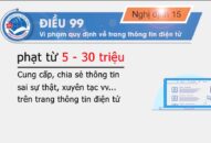 Điều 99 Nghị định 15/2020/NĐ-CP quy định về trang thông tin điện tử
