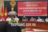 Đại hội Đảng bộ thành phố Hải Phòng lần thứ XVI (nhiệm kỳ 2020-2025) sẽ diễn ra từ ngày 13 đến 15/10/2020