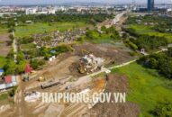 Tuyến đường nối từ nút giao Nam cầu Bính đến Ngã 4 đường Tôn Đức Thắng – Máng Nước – QL.5: Tích cực thi công trên diện tích mặt bằng đã được bàn giao