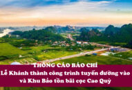 Thông cáo báo chí Lễ Khánh thành công trình tuyến đường vào và Khu Bảo tồn bãi cọc Cao Quỳ, xã Liên Khê, huyện Thủy Nguyên