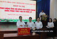 Quận Lê Chân phát động ủng hộ đồng bào miền Trung bị thiệt hại do mưa lũ