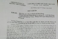 Trường THCS Nam Hải, quận Hải An gửi thư cảm ơn Công an thành phố Hải Phòng