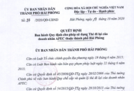 UBND thành phố ban hành quy định cho phép sử dụng Thẻ đi lại của doanh nhân APEC thuộc thành phố Hải Phòng