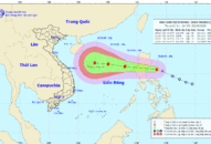 Bão số 8 di chuyển theo hướng Tây Tây Bắc hướng vào biển Đông