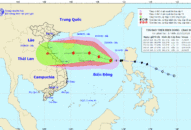 Bão số 8 di chuyển theo hướng Tây Tây Bắc, sức gió giật cấp 11