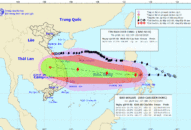 Bão số 9 di chuyển nhanh, gây mưa to đến rất to cho Trung Bộ