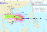 Bão số 9 có mức rủi ro thiên tai cấp 4, với sức gió mạnh cấp 14, giật cấp 17