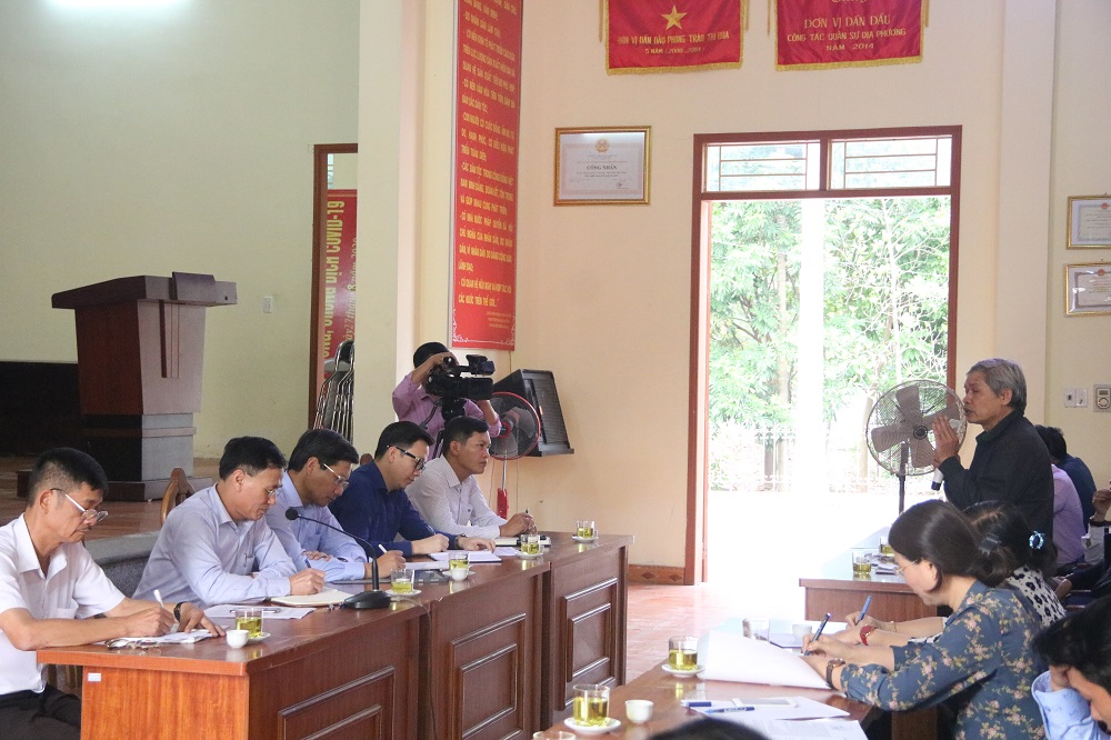Các cơ quan chức năng huyện An Dương đối thoại với ông Trịnh Hồng Cẩm nhằm làm rõ nguồn gốc đất 