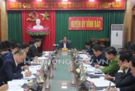 Bí thư Thành ủy, Chủ tịch HĐND thành phố làm việc với Ban Thường vụ Huyện ủy Vĩnh Bảo