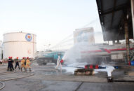 Kho xăng dầu Hàng không Đình Vũ diễn tập phương án chữa cháy cứu nạn cứu hộ năm 2020