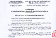 Quyết định bổ sung kế hoạch sử dụng đất năm 2020 huyện An Dương