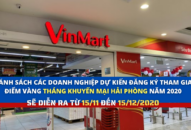 Danh sách các doanh nghiệp dự kiến đăng ký tham gia Điểm vàng Tháng khuyến mại Hải Phòng năm 2020
