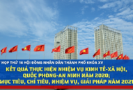 Kết quả thực hiện nhiệm vụ kinh tế-xã hội, quốc phòng-an ninh năm 2020; mục tiêu, chỉ tiêu, nhiệm vụ, giải pháp năm 2021