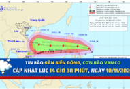 TIN BÃO GẦN BIỂN ĐÔNG, Cơn bão Vamco, cập nhật lúc 14 giờ 30 phút, ngày 10/11/2020
