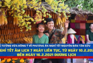 Nghỉ Tết Nguyên đán Tân Sửu năm 2021: 7 ngày liên tục