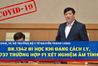 Bộ trưởng Nguyễn Thanh Long: BN1342 đi học khi đang cách ly, 737 trường hợp F1 xét nghiệm âm tính