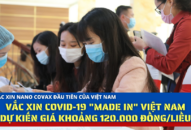 Vắc xin COVID-19 “made in” Việt Nam dự kiến giá khoảng 120.000 đồng/liều