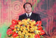 Bí thư Thành ủy Lê Văn Thành phát biểu khai mạc Lễ đón nhận Bằng xếp hạng di tích lịch sử quốc gia Khu di tích Bạch Đằng Giang