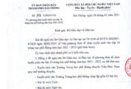 Phương thức tuyển sinh vào lớp 10 trung học phổ thông năm học 2021-2022